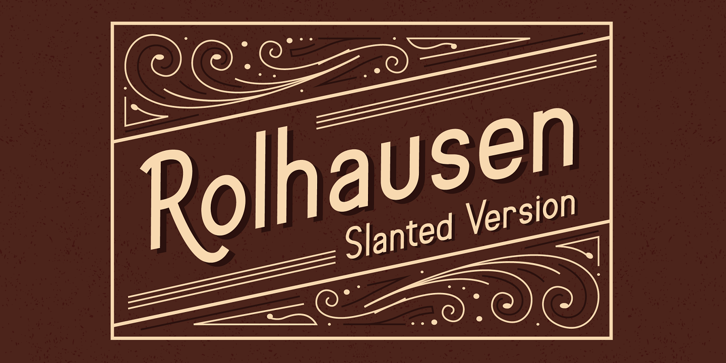 Beispiel einer Rolhausen Regular-Schriftart